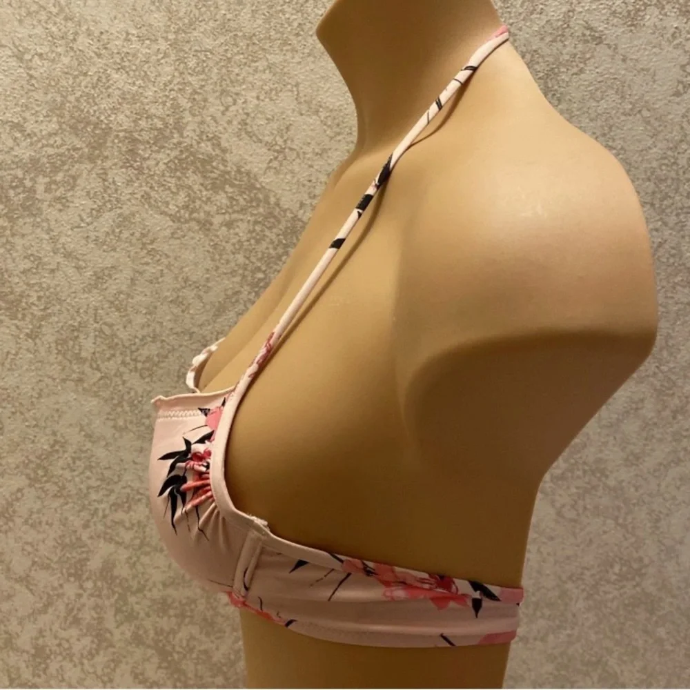 H&M Pink Floral Bikini Top